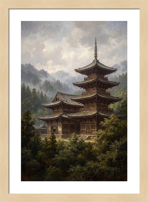 Majestic Asian Temple Amidst Nature