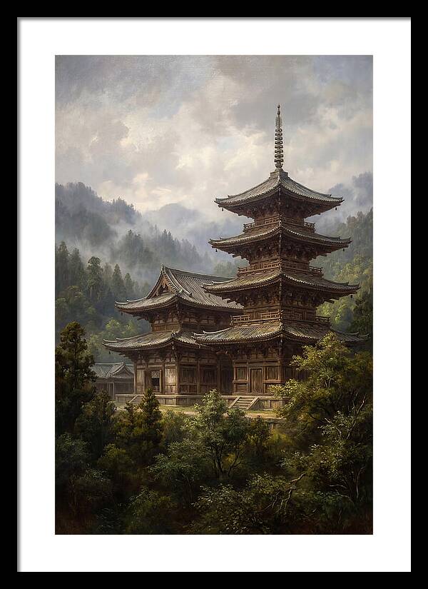 Majestic Asian Temple Amidst Nature