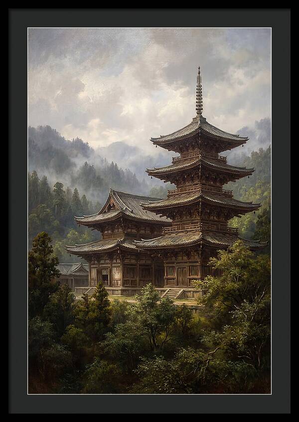 Majestic Asian Temple Amidst Nature