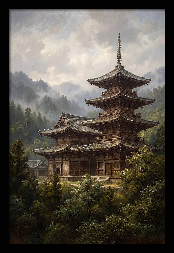 Majestic Asian Temple Amidst Nature
