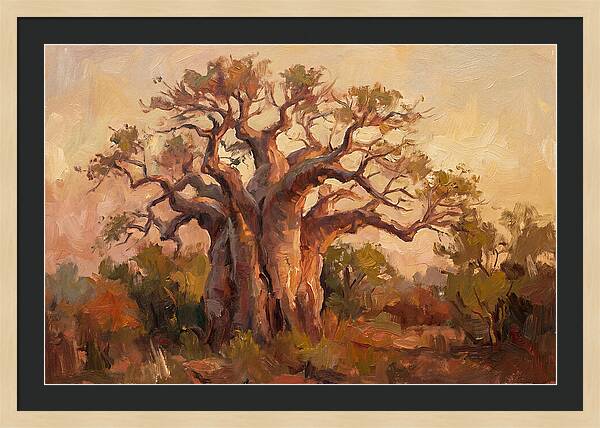 Majestic Baobab Tree At Dusk