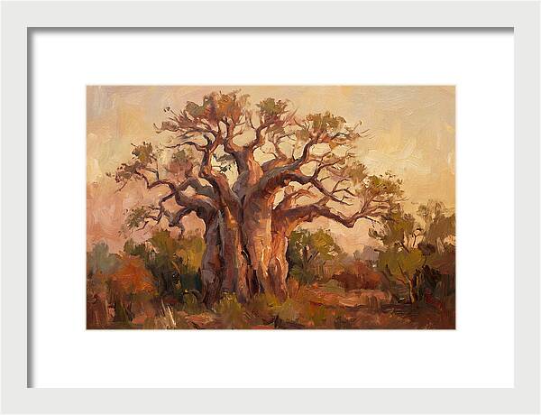 Majestic Baobab Tree At Dusk