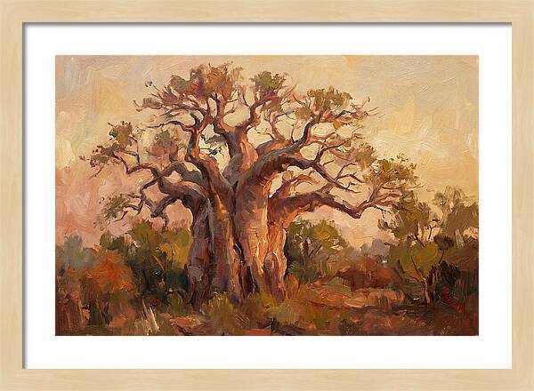 Majestic Baobab Tree At Dusk
