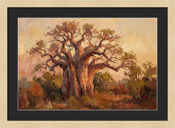 Majestic Baobab Tree At Dusk
