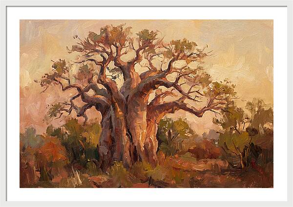 Majestic Baobab Tree At Dusk