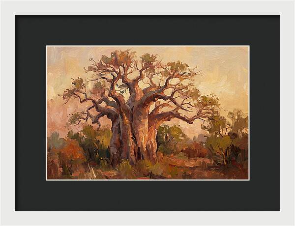 Majestic Baobab Tree At Dusk