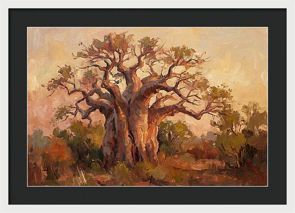 Majestic Baobab Tree At Dusk