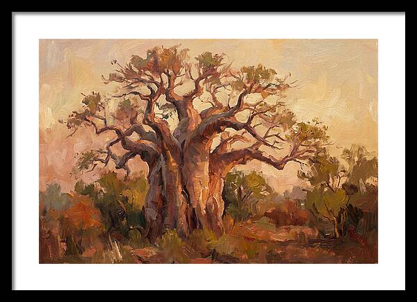 Majestic Baobab Tree At Dusk