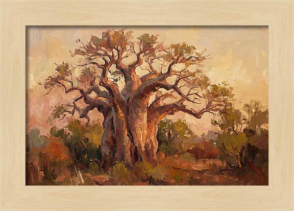 Majestic Baobab Tree At Dusk