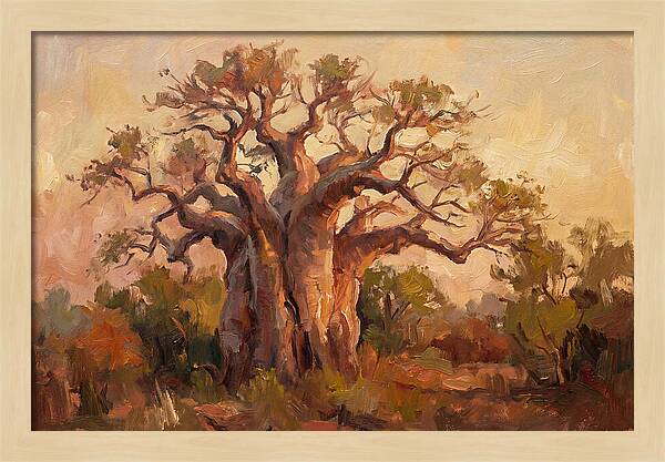 Majestic Baobab Tree At Dusk