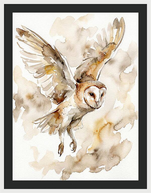 Majestic Barn Owl Soaring
