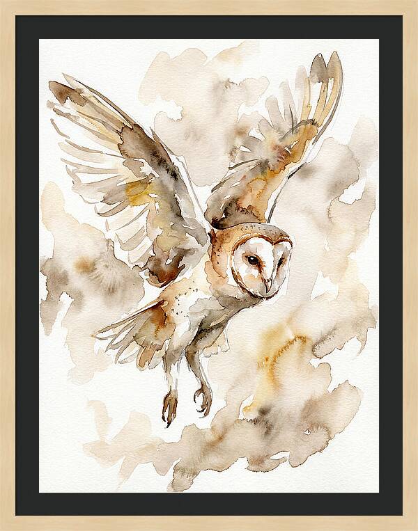 Majestic Barn Owl Soaring