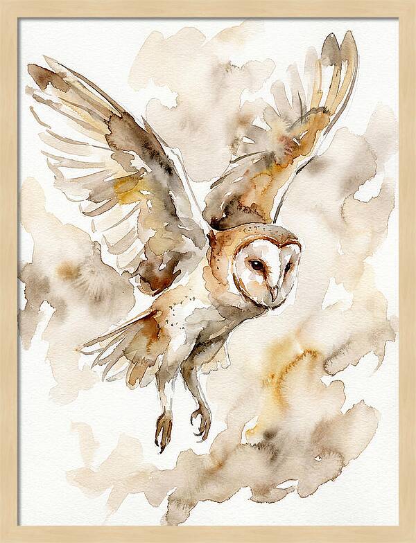 Majestic Barn Owl Soaring