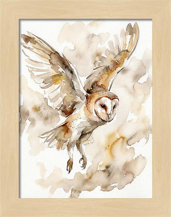 Majestic Barn Owl Soaring