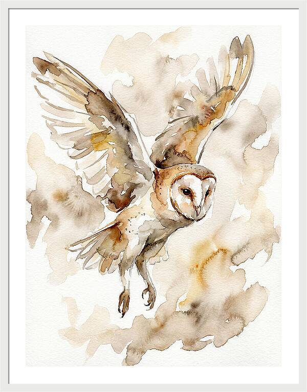 Majestic Barn Owl Soaring