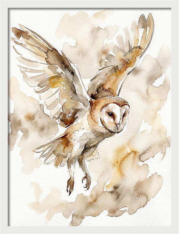 Majestic Barn Owl Soaring