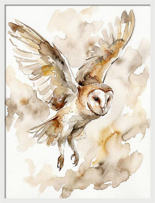 Majestic Barn Owl Soaring