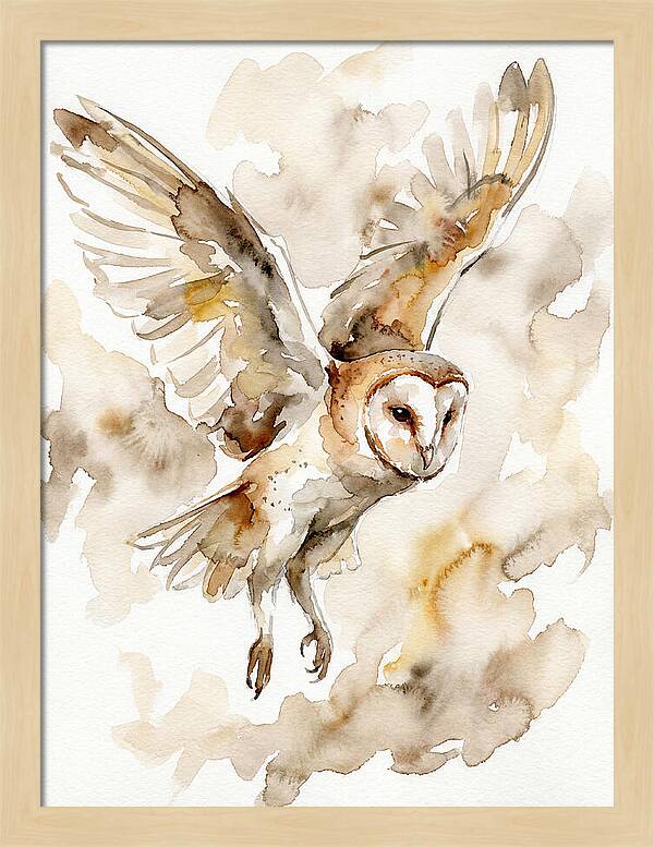 Majestic Barn Owl Soaring