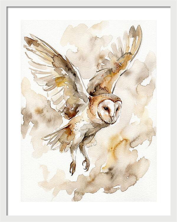 Majestic Barn Owl Soaring