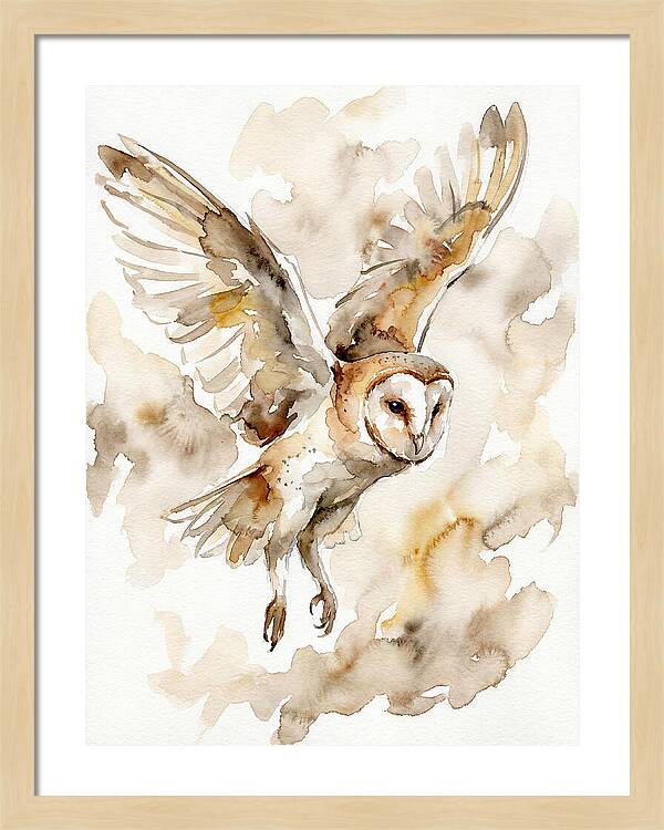 Majestic Barn Owl Soaring