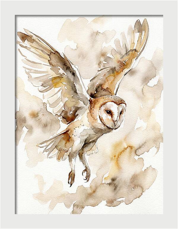 Majestic Barn Owl Soaring