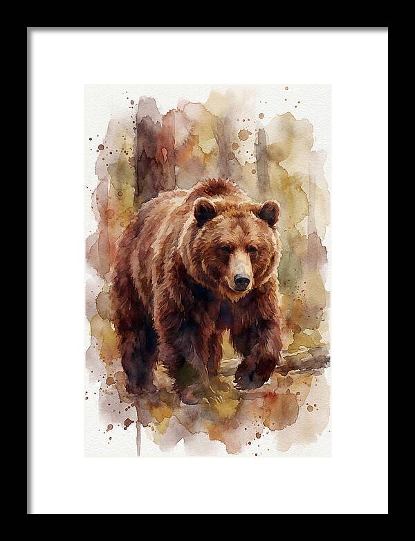 Majestic Bear In Watercolor