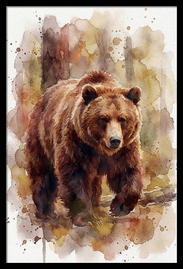 Majestic Bear In Watercolor