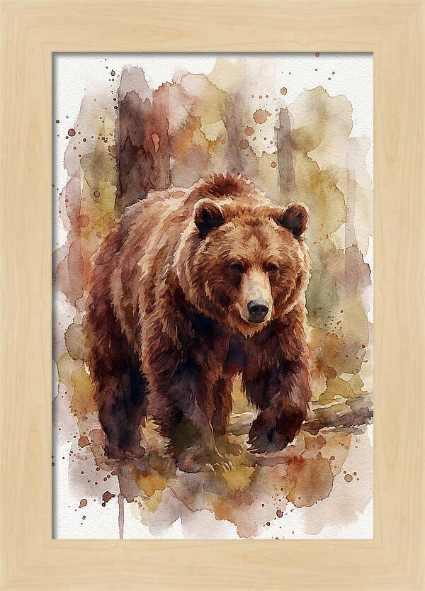Majestic Bear In Watercolor
