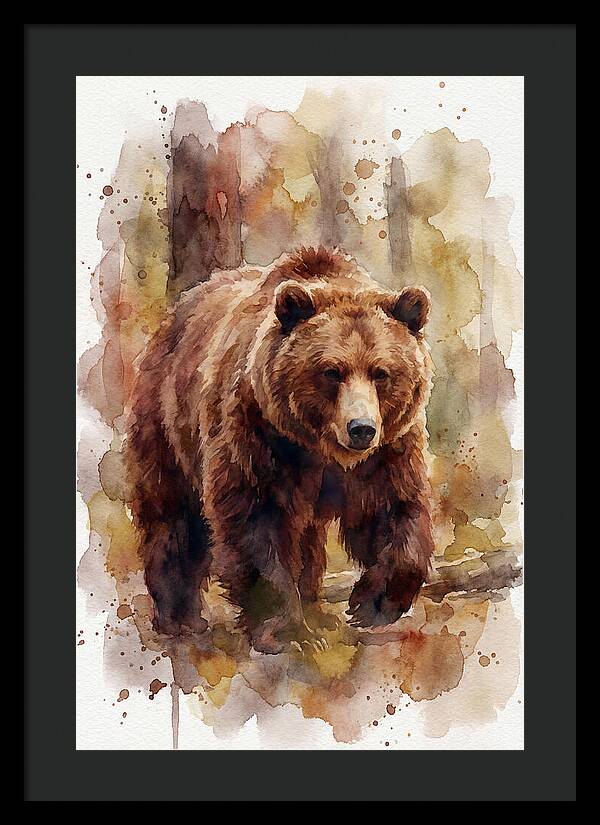 Majestic Bear In Watercolor