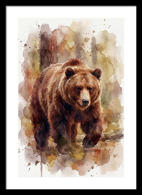 Majestic Bear In Watercolor