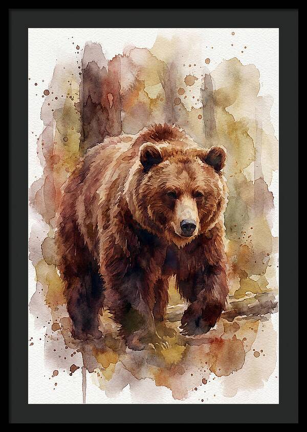 Majestic Bear In Watercolor