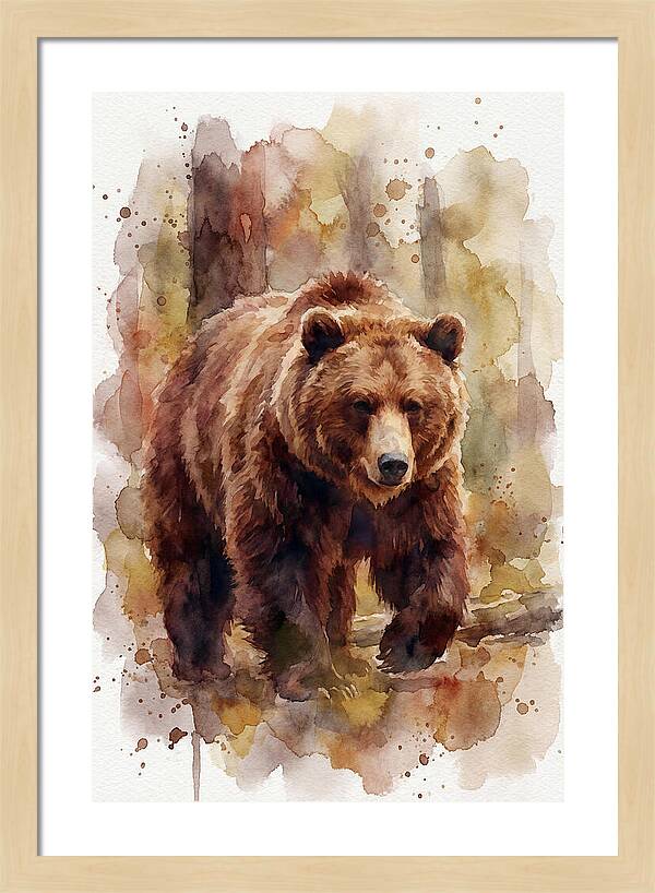 Majestic Bear In Watercolor