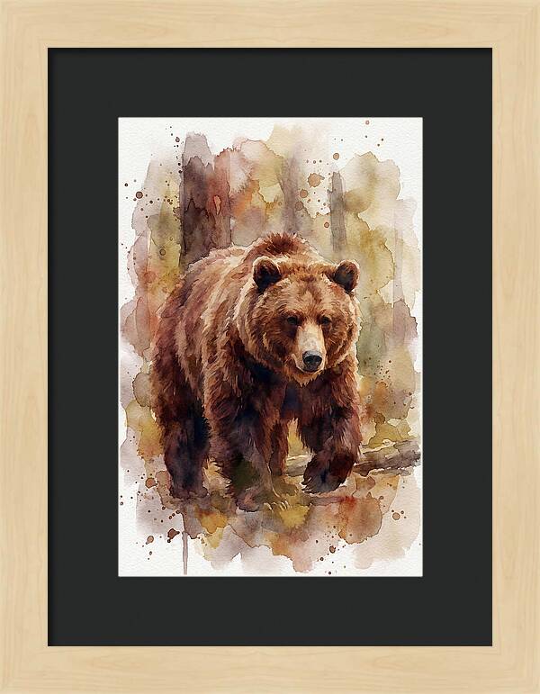 Majestic Bear In Watercolor