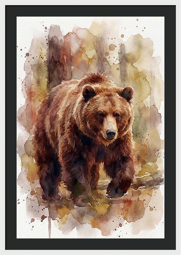 Majestic Bear In Watercolor