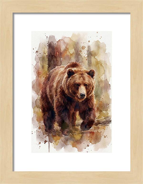 Majestic Bear In Watercolor