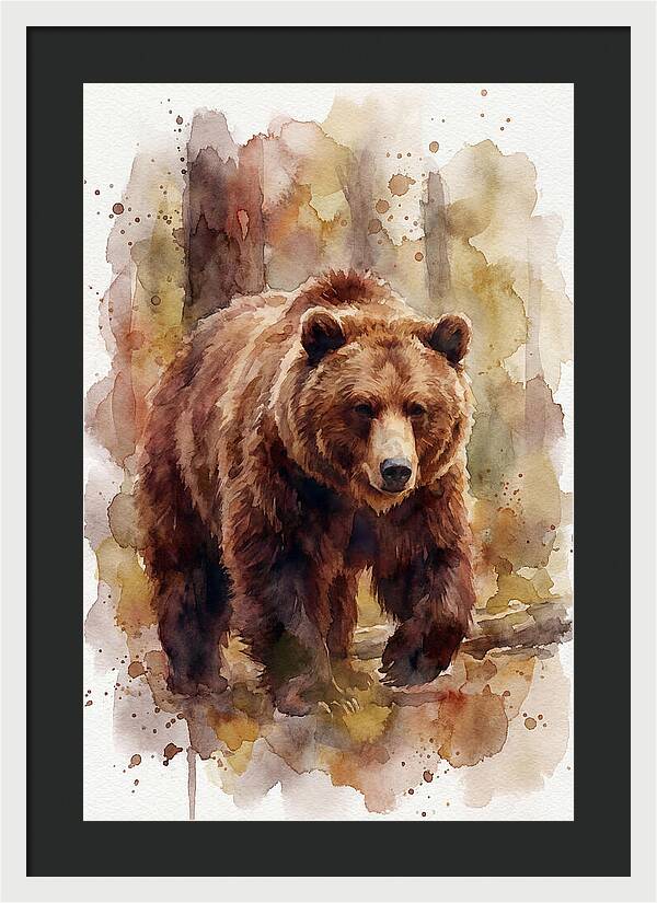 Majestic Bear In Watercolor