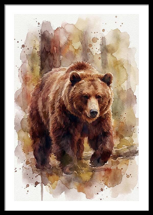 Majestic Bear In Watercolor