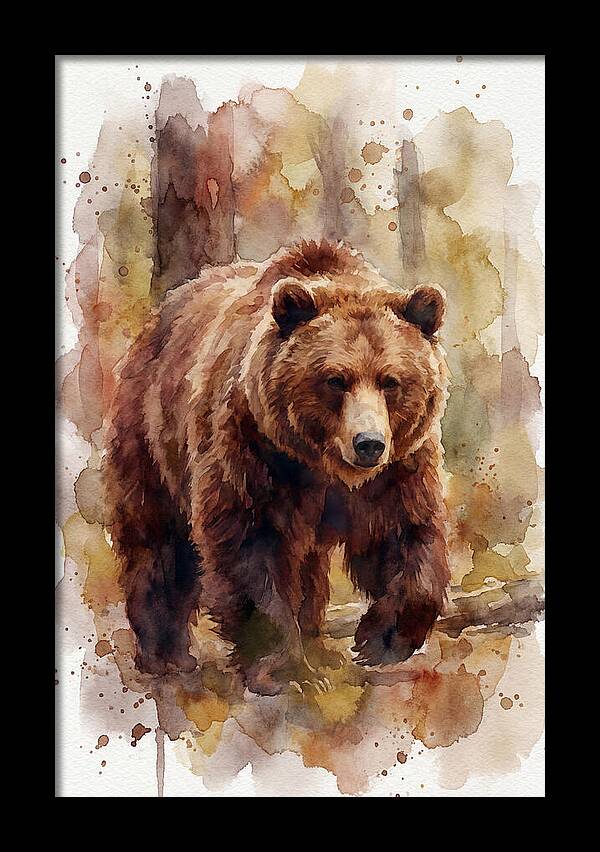 Majestic Bear In Watercolor