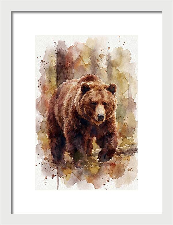 Majestic Bear In Watercolor
