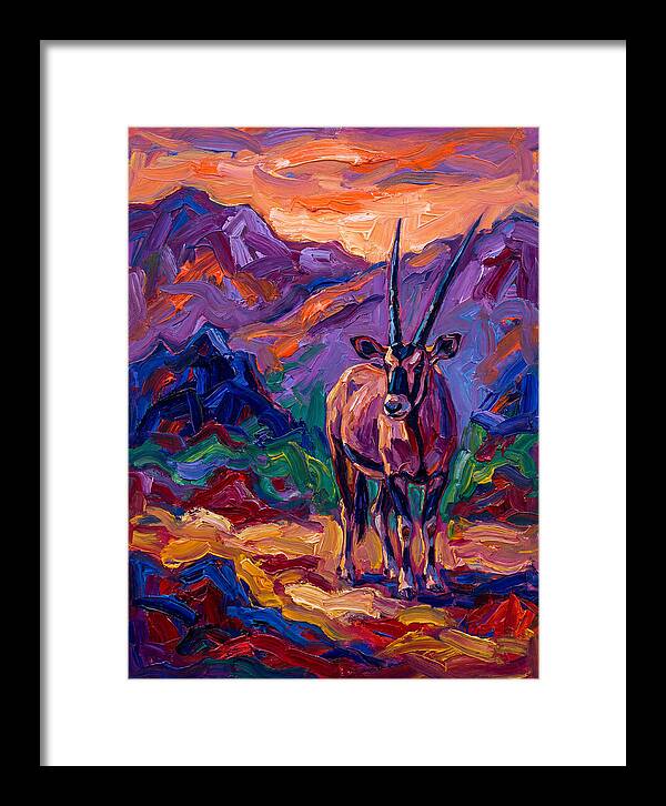 Majestic Beisa Oryx In Colorful Terrain