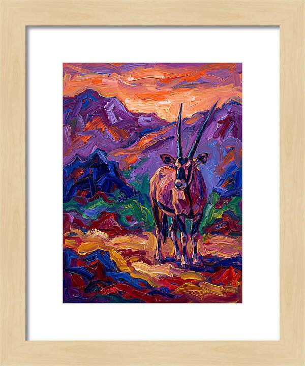 Majestic Beisa Oryx In Colorful Terrain