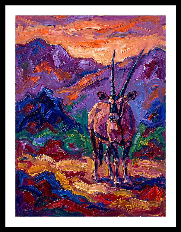 Majestic Beisa Oryx In Colorful Terrain
