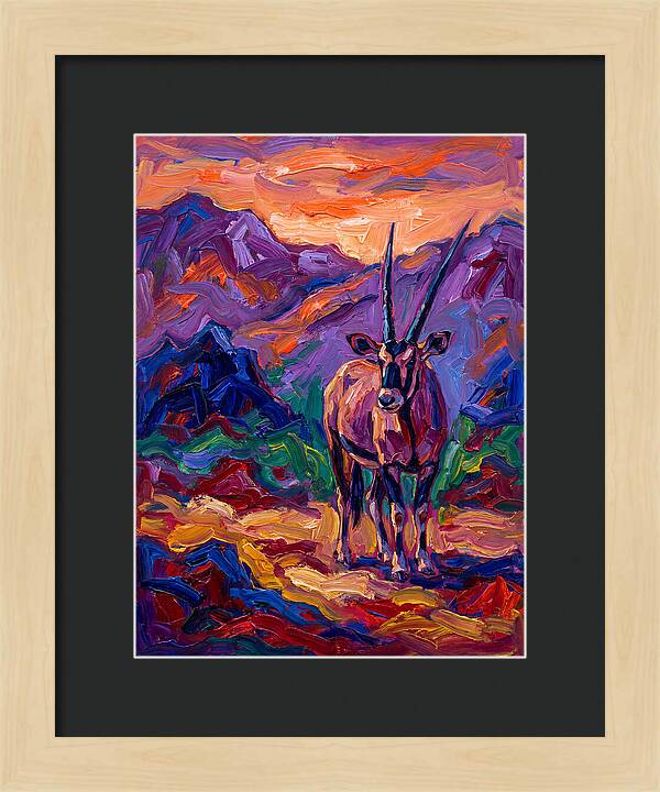 Majestic Beisa Oryx In Colorful Terrain
