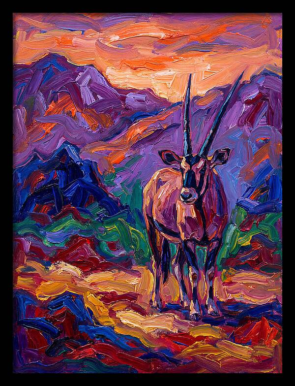 Majestic Beisa Oryx In Colorful Terrain