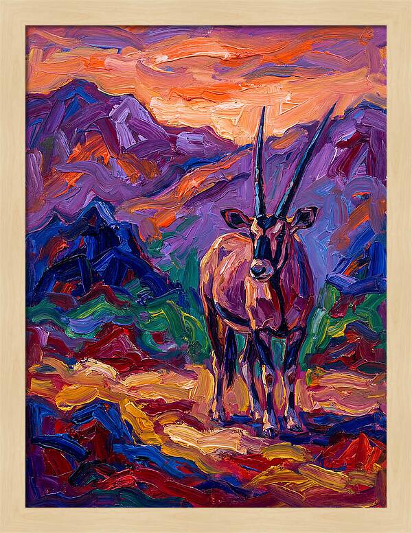 Majestic Beisa Oryx In Colorful Terrain