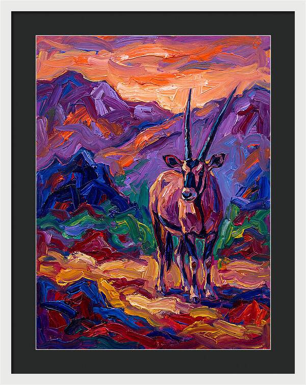 Majestic Beisa Oryx In Colorful Terrain