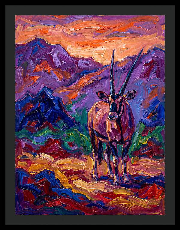Majestic Beisa Oryx In Colorful Terrain