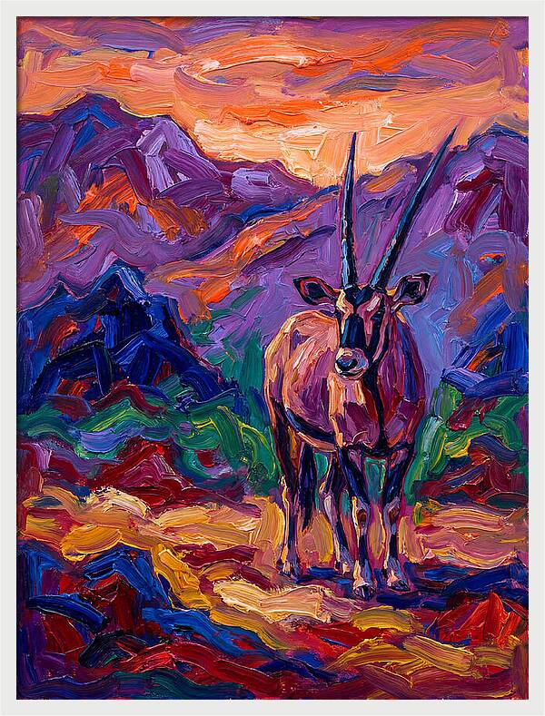 Majestic Beisa Oryx In Colorful Terrain