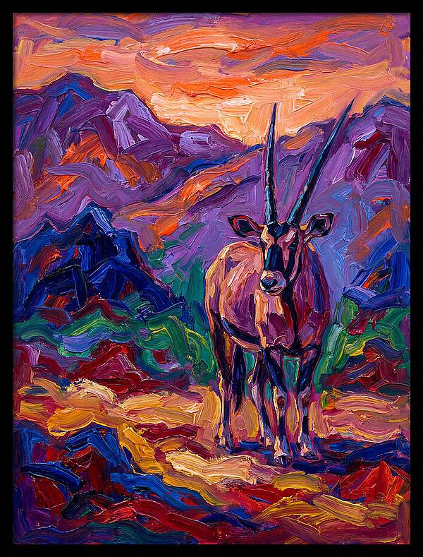 Majestic Beisa Oryx In Colorful Terrain