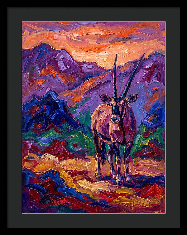 Majestic Beisa Oryx In Colorful Terrain